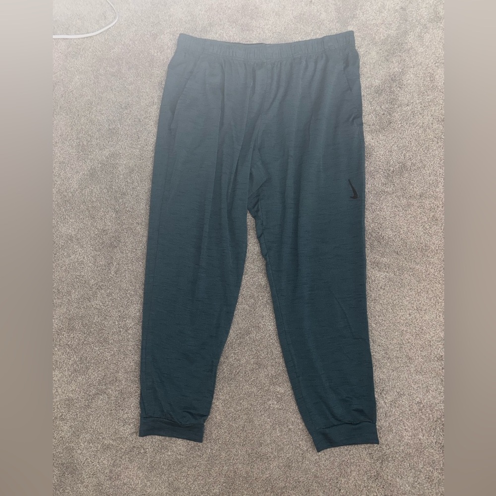 Nike Men's Teal Yoga Joggers - 2XL - GUC